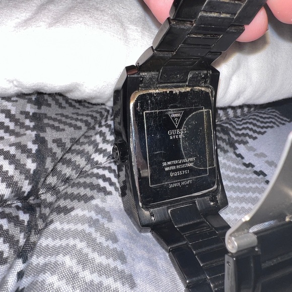 Guess Men's Diamond Accent Black Ion Plated Stainless Steel Bracelet - Picture 4 of 8